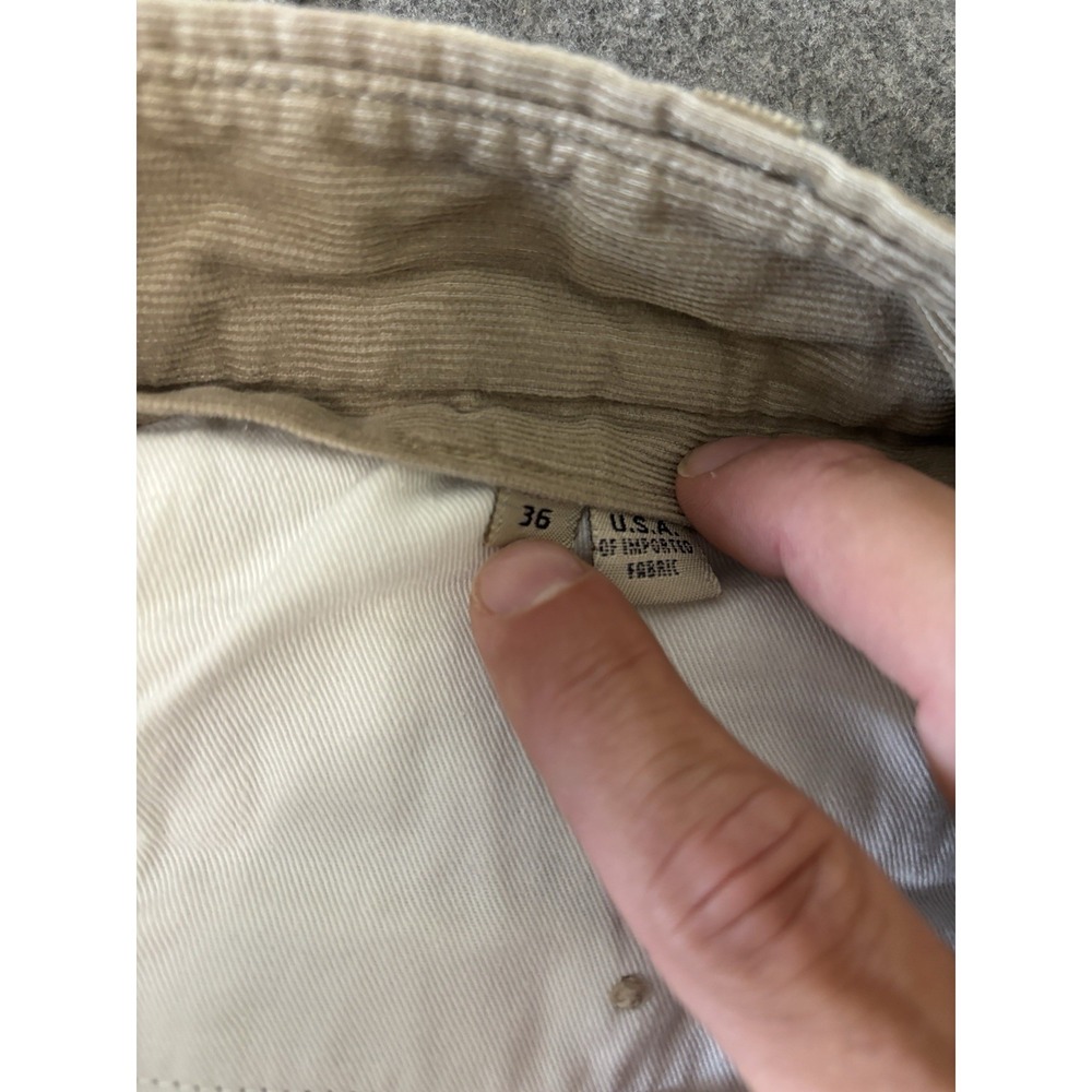 Bills Khakis Made in USA Beige Corduroy M2 Flat Front Pants 36x32.5 - Picture 3 of 8